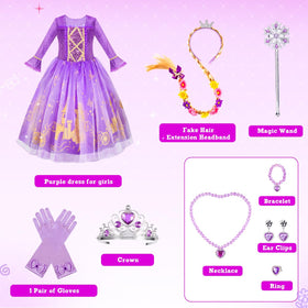Meland princess dress castle and stars hem evokes magic
