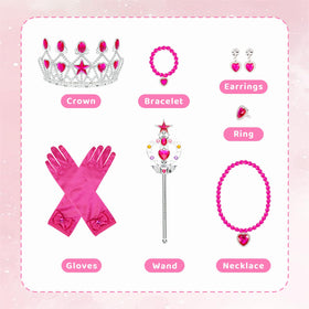 Meland gloves and tiara complete a full princess look for events.