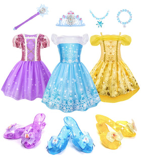 Meland princess purple dress top — soft, skin-friendly fabric for imaginative play.