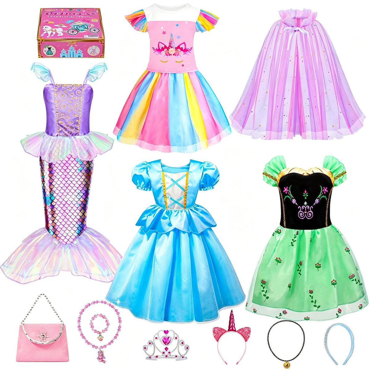 Meland princess dress set for imaginative dress-up fun