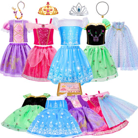 Meland Princess Dress Up Box opened encouraging imaginative play and easy organization.
