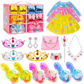 Meland princess LED skirts and shoes spark joyful playtime for ages 3-6