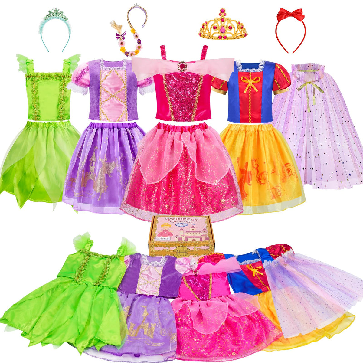 Meland princess dress-up trunk for imaginative play and organization