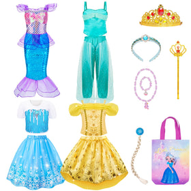 Meland princess dress-up trunk with four outfits for imaginative play.