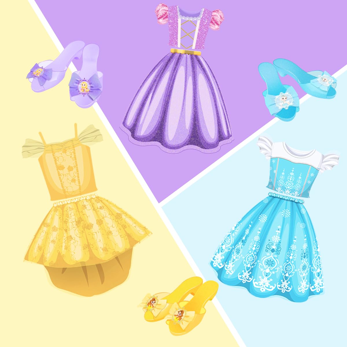 Meland princess shoes silver — easy-to-wear pairs for daily dress-up.