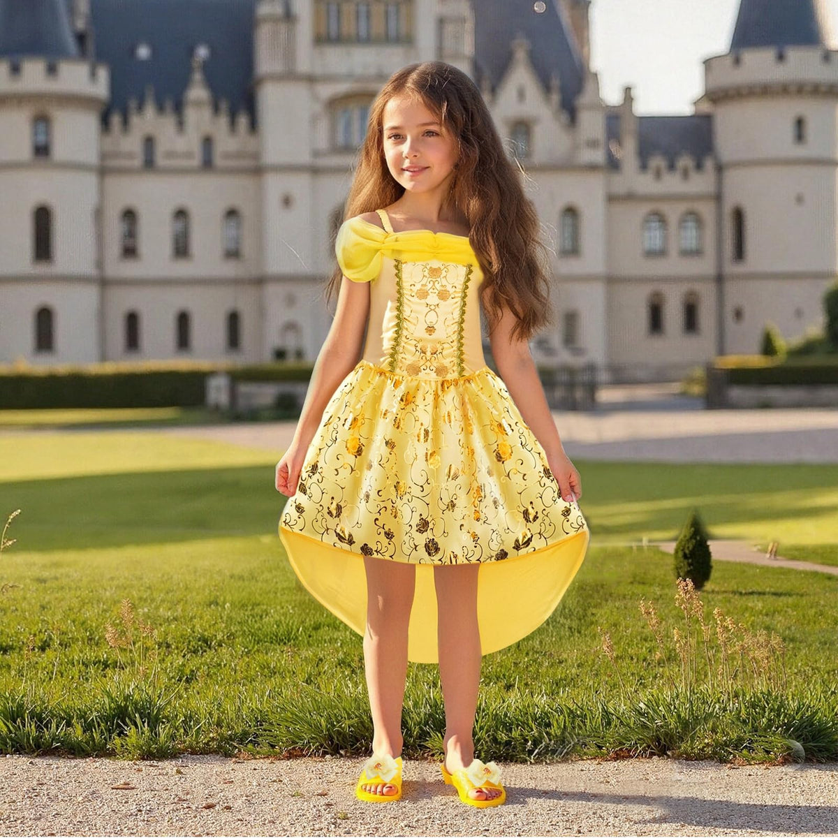 Meland princess skirt purple — two-layer design adds fluffy charm.