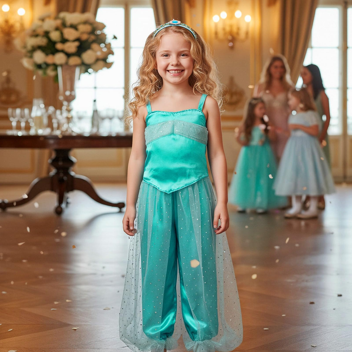 open lace back dress Meland Princess Dress Up Set for Girls 3-8