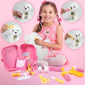 Meland Toy Doctor Kit dog doll companion enhances storytelling.