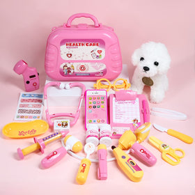 Meland Toy Doctor Kit flashlight for added play realism.