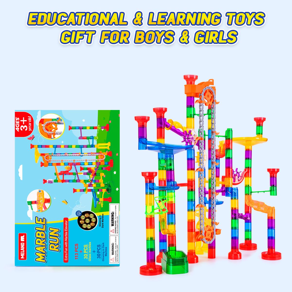 Meland unisex neutral design supports shared STEM play for all kids.