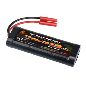 Melasta 7.2V 5000mAh NiMH battery with banana connector for extended RC runs.