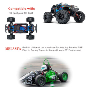 Melasta charging methods image, shows standard and rapid charging options.