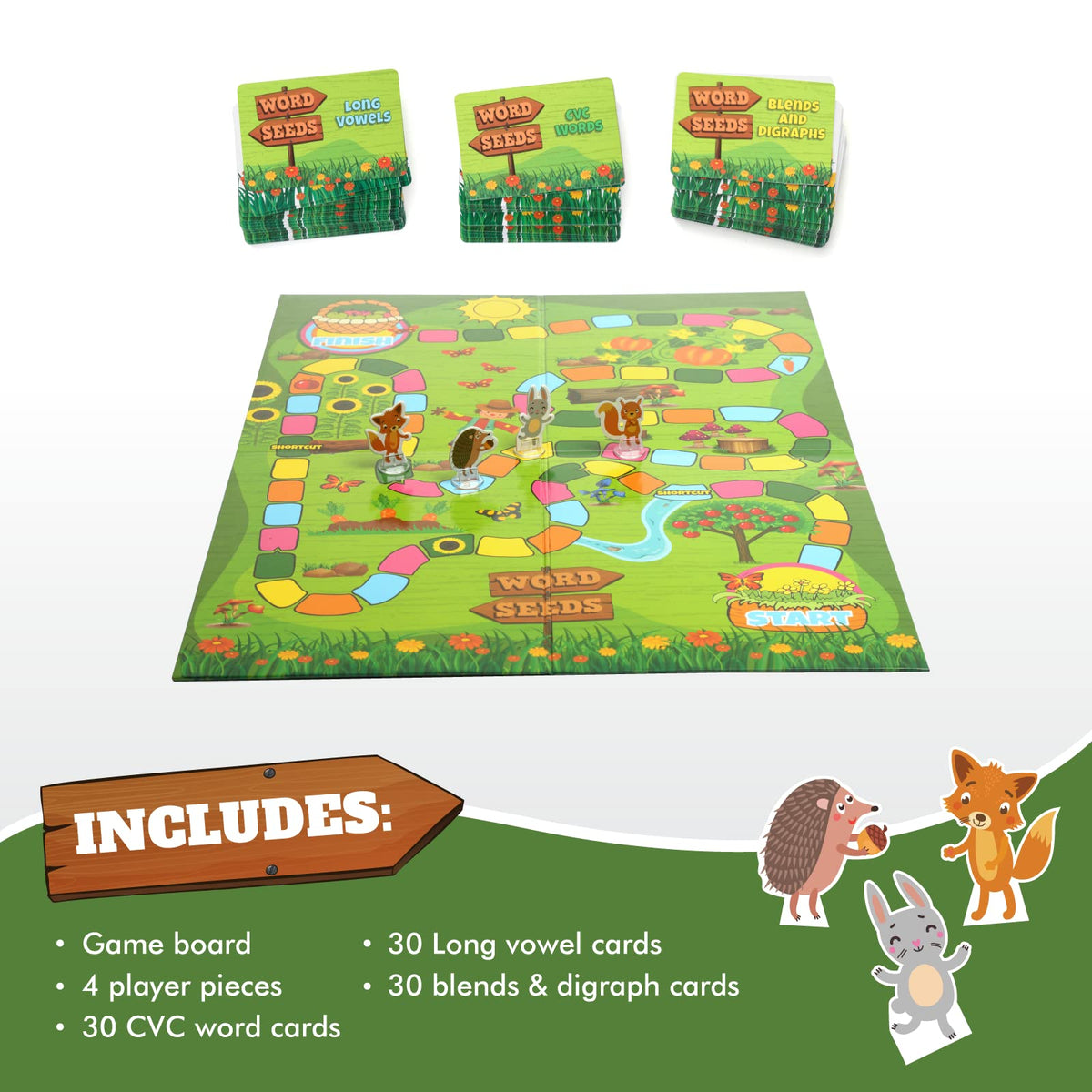 Word Seeds reading board in garden theme motivates kids