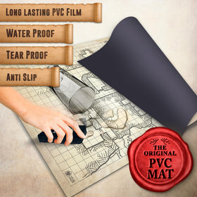 Melee Mats D&D map starter set grid map visual highlights the clear battle grid for precise movement.