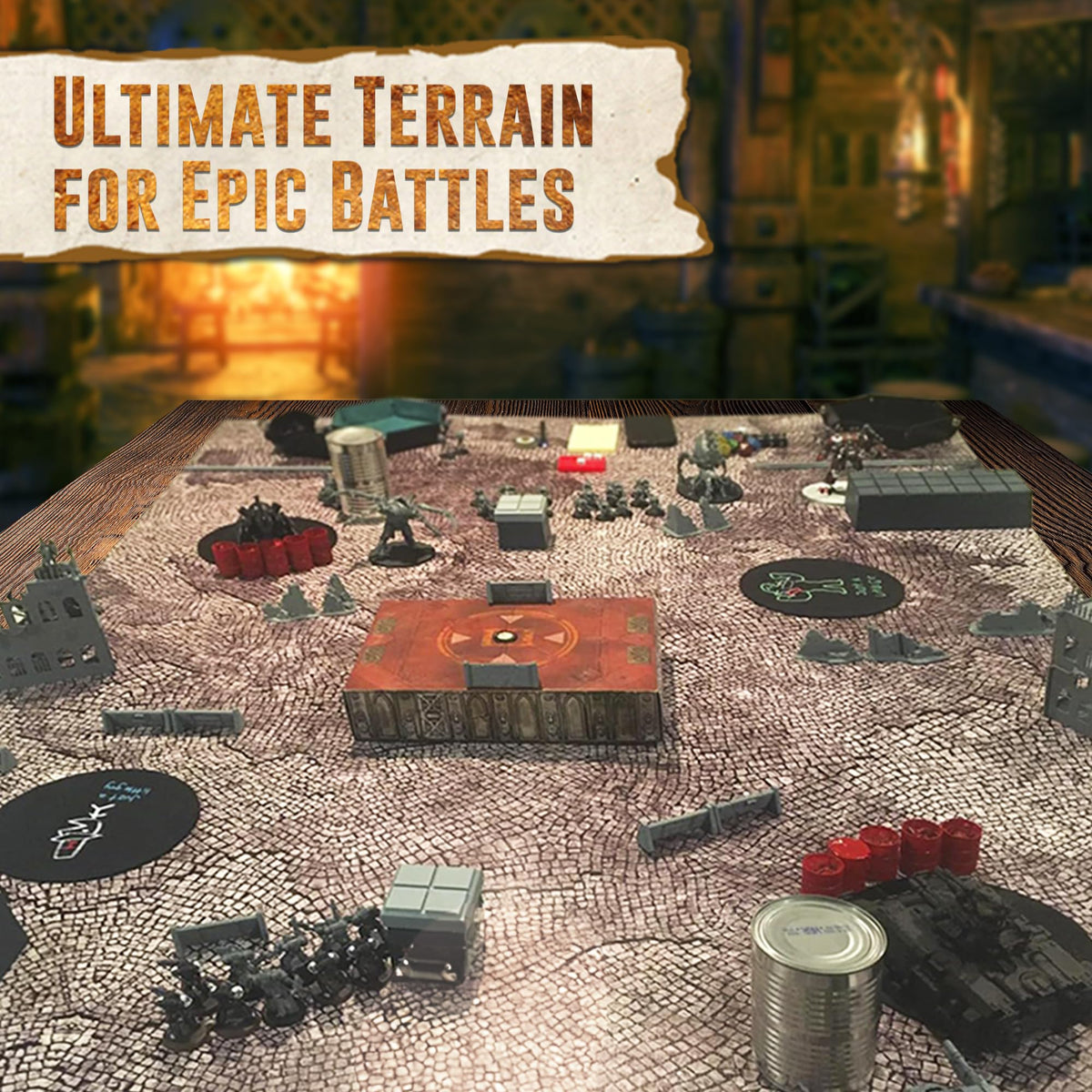Melee Mats rolls up for easy transport to game nights