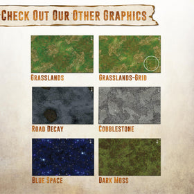 Melee Mats waterproof surface cleans quickly after battles.