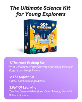 Melican 60plus science kit illustrated manual aids parent-child learning