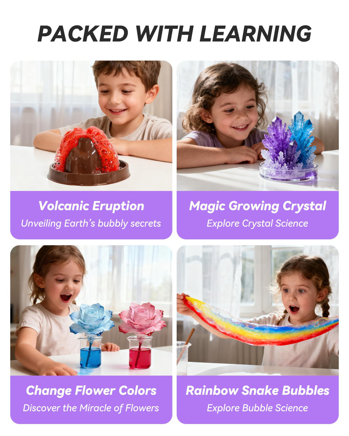 Melican 60plus science kit milk color change for visual curiosity