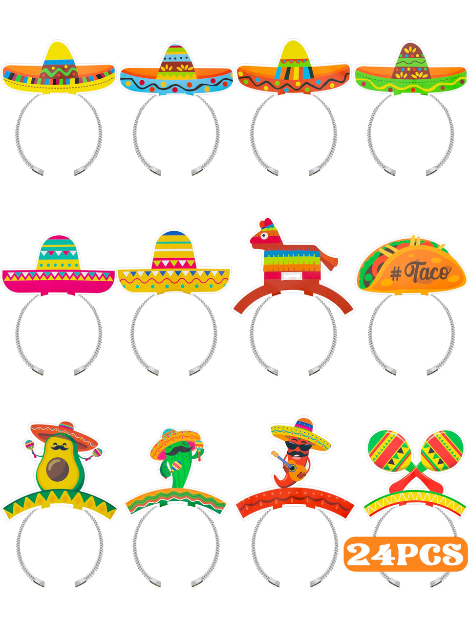 Melisheer Cinco de Mayo hat with sombrero pattern, ideal for festive photo moments