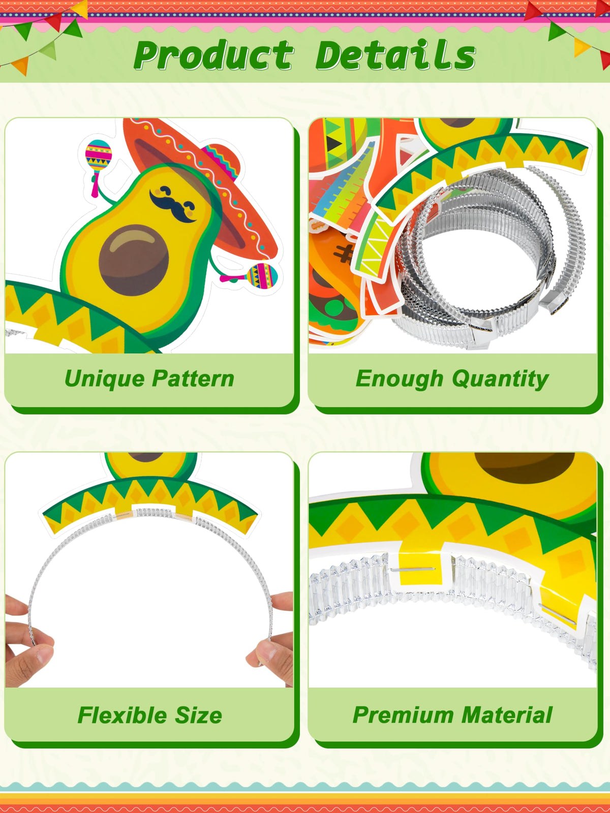 Melisheer Cinco de Mayo tacos pattern hat, adds colorful flair to celebrations