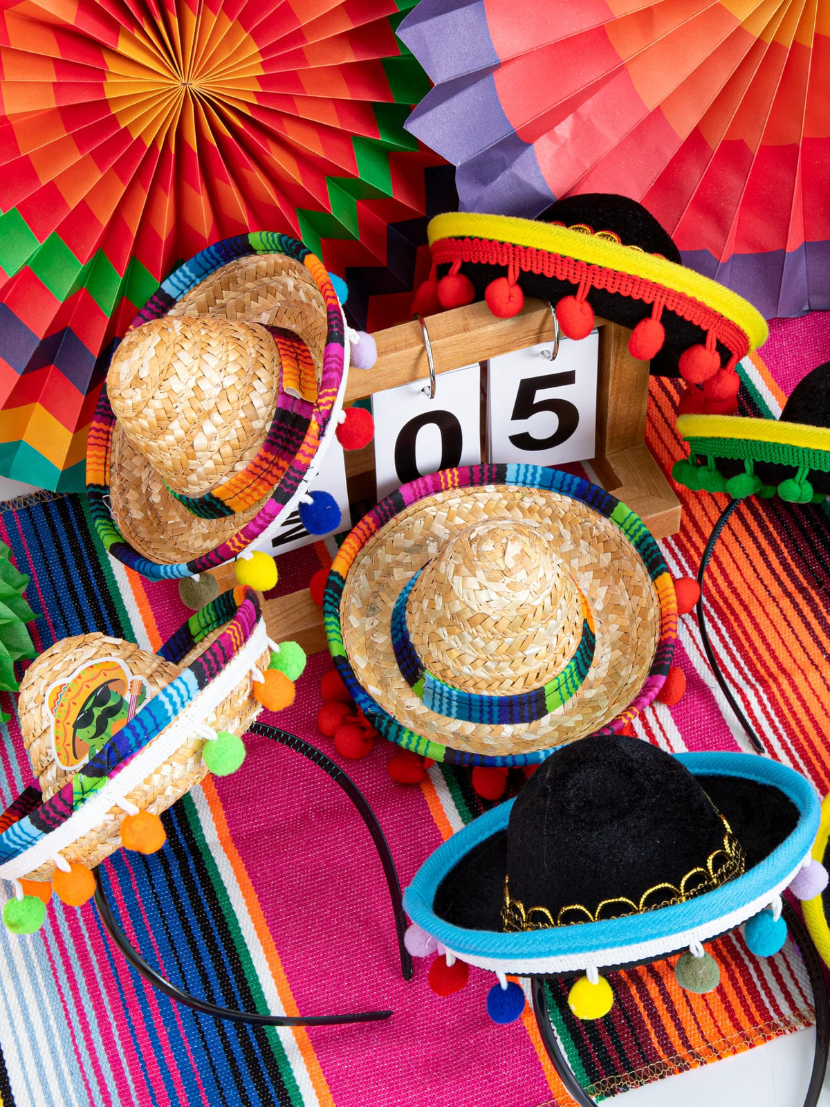 Melisheer Cinco de Mayo headbands decorate fiestas and festivals with playful charm.