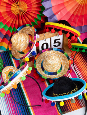 Melisheer fiesta themed hat designs in colorful variety for events