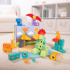 Melissa and Doug Blockables compatibility with other Blockables sets for expanding play.