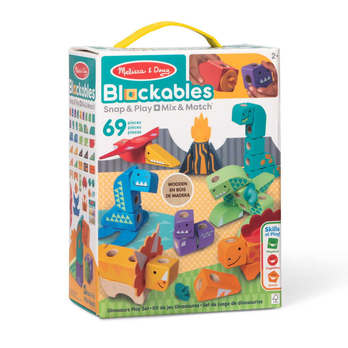 Melissa and Doug Blockables packaging folds out to become a play space.
