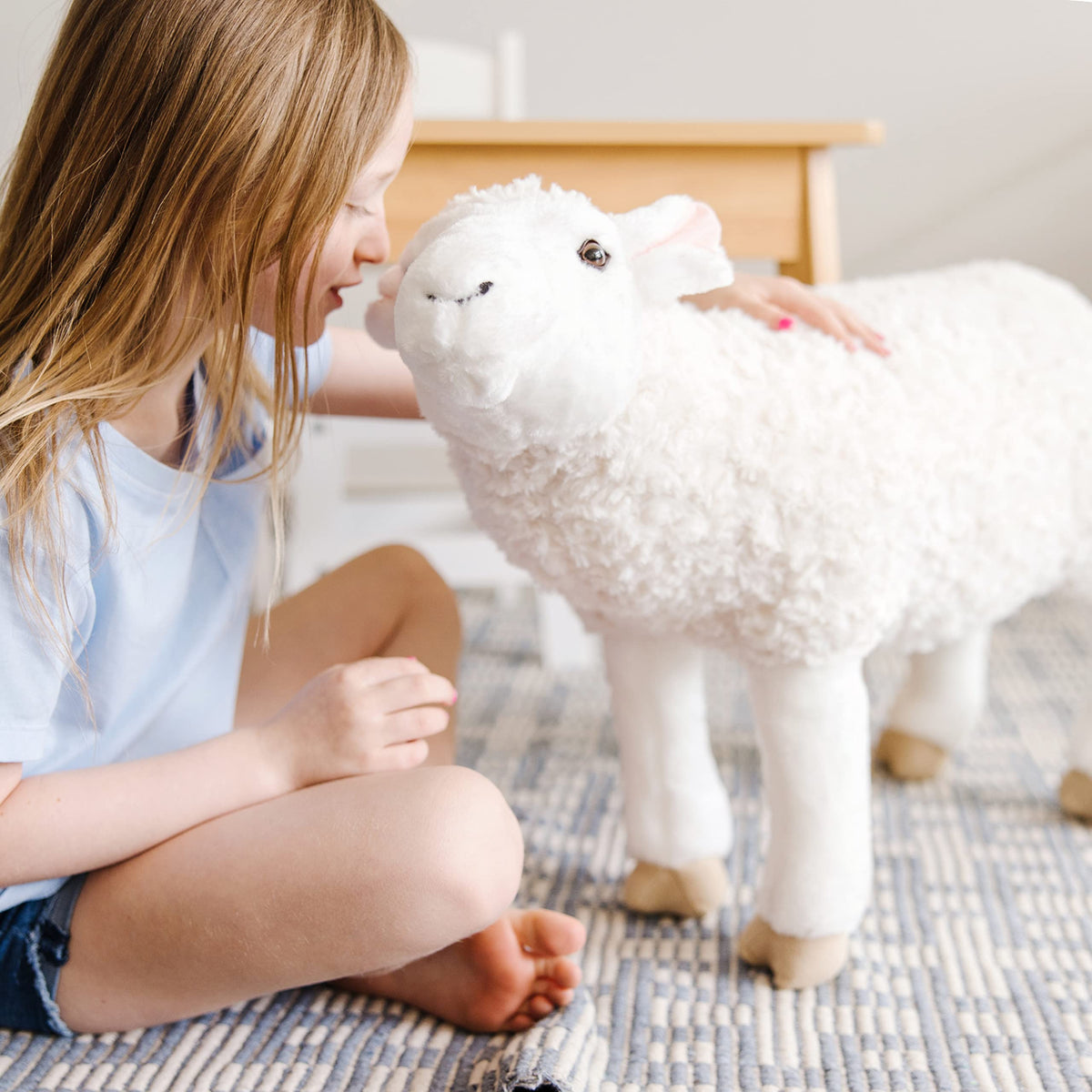 Melissa and Doug Giant Sheep realistic markings for lifelike pretend play