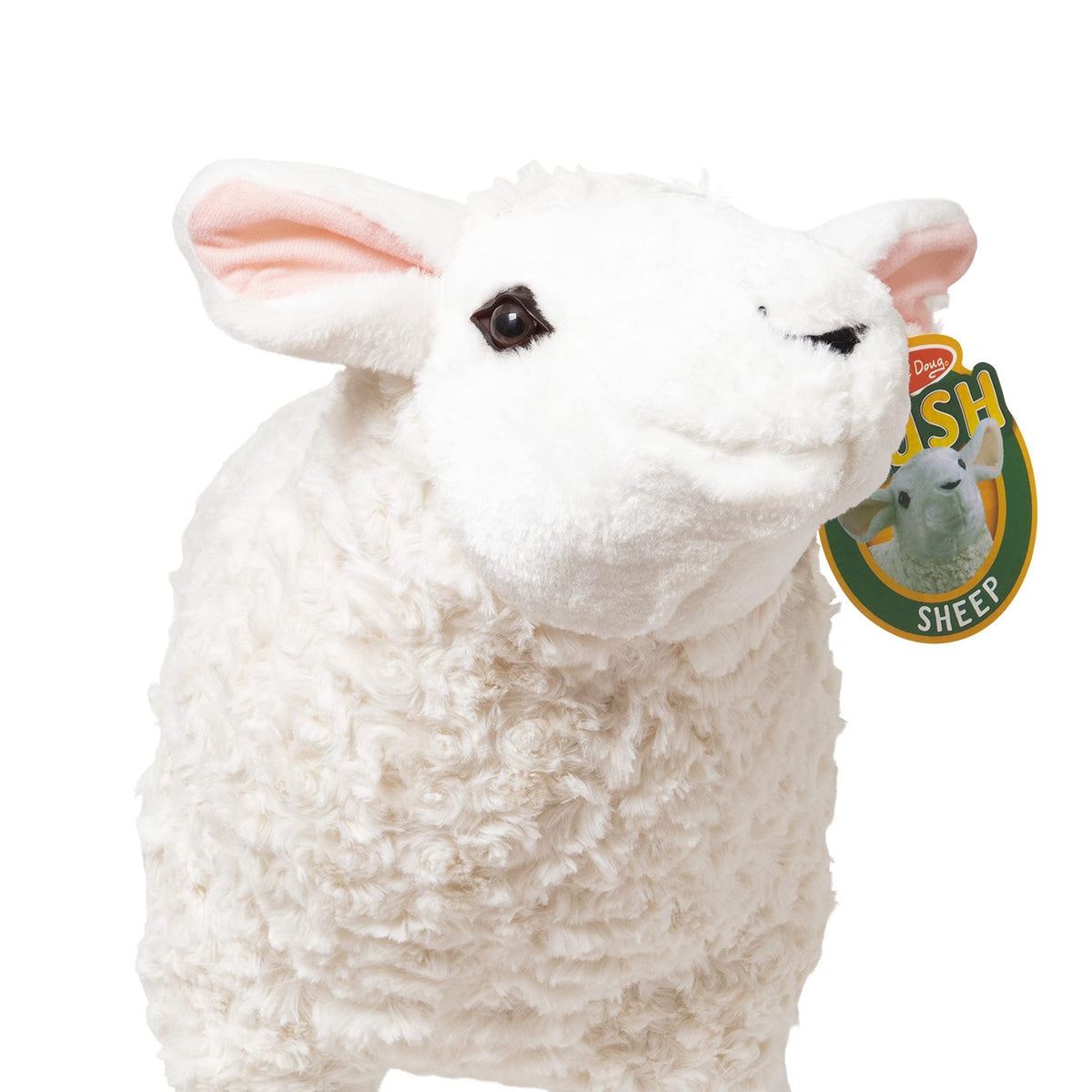 Melissa and Doug Giant Sheep soft polyester fabric for durable hugs