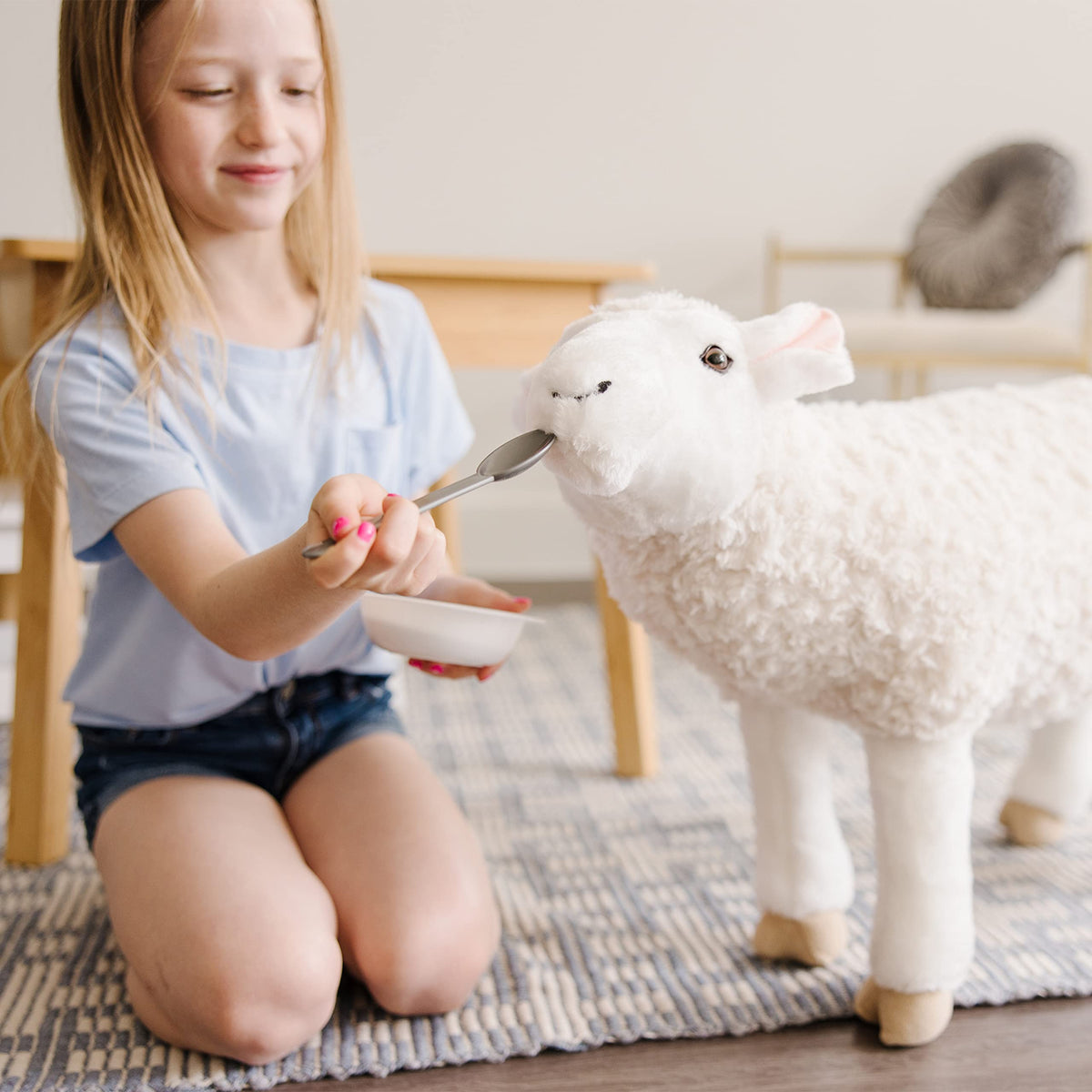 Melissa and Doug Giant Sheep sturdy wireframe supports playful poses