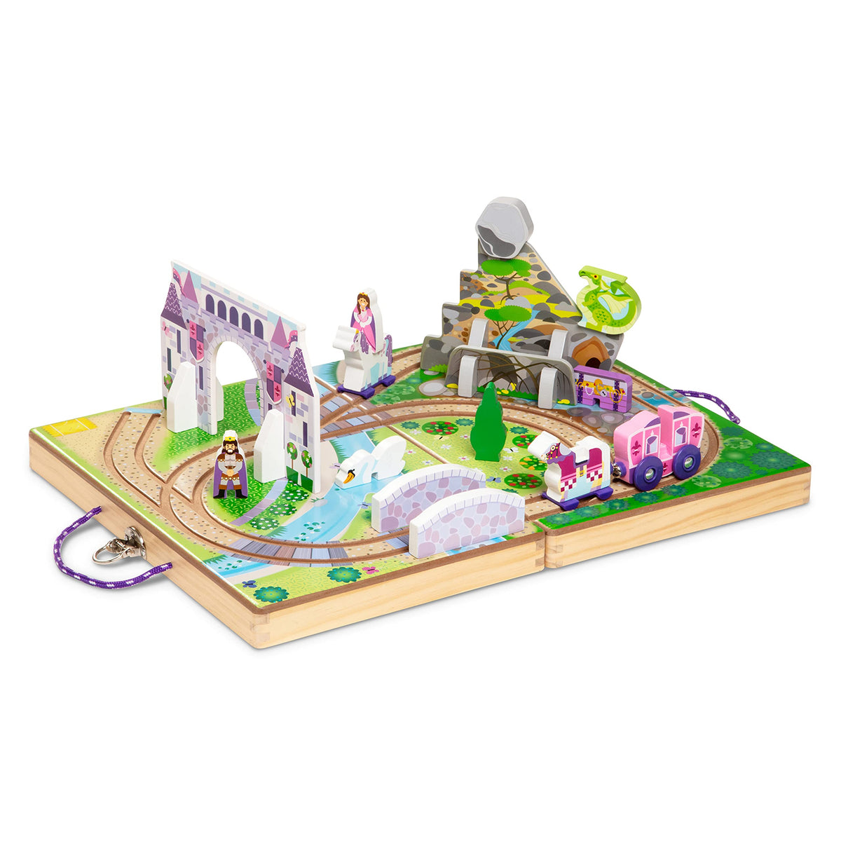 Melissa & Doug carriage in the wooden kingdom for imaginative storytelling and pretend play.