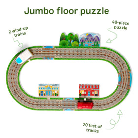 Melissa & Doug up to 20 feet of track enables expansive layouts for group play