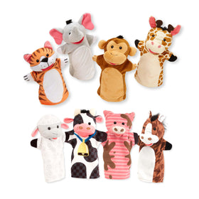 Melissa & Doug Farm Friends sheep hand puppet for imaginative pretend play