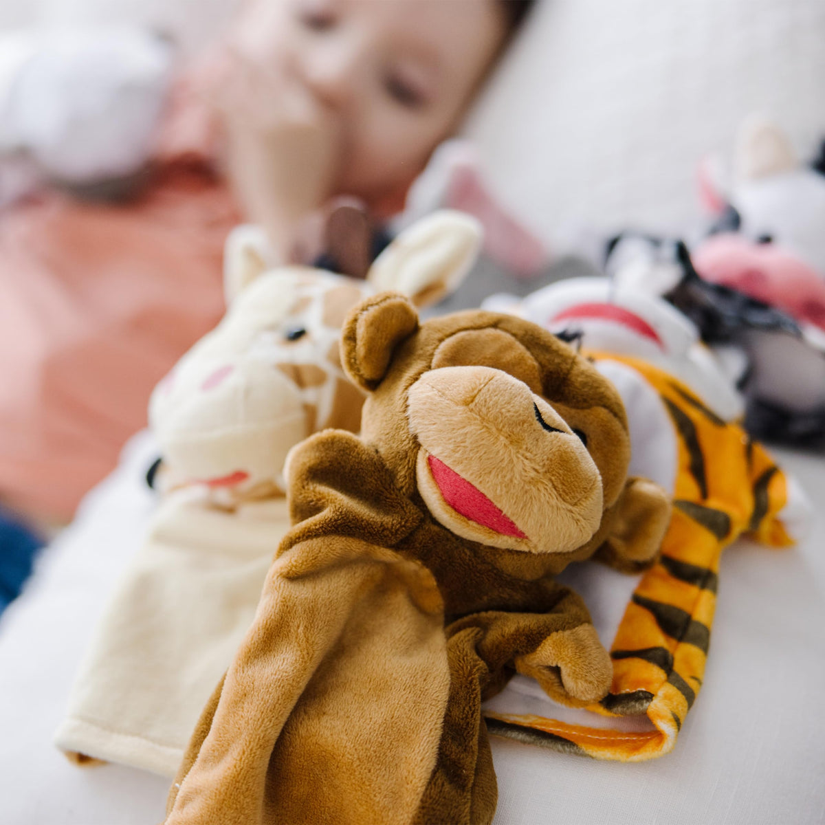 Melissa & Doug Animal Hand Puppets two-sets overview for creative play