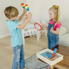 Melissa & Doug Band-in-a-Box set supports creative, screen-free musical play.