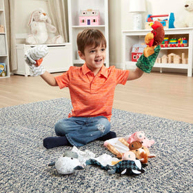 Melissa & Doug Barn Buddies sheep puppet encourages vocabulary and role-play