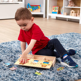 Melissa & Doug Bear Family Puzzle storytelling scene encourages narrative skills.
