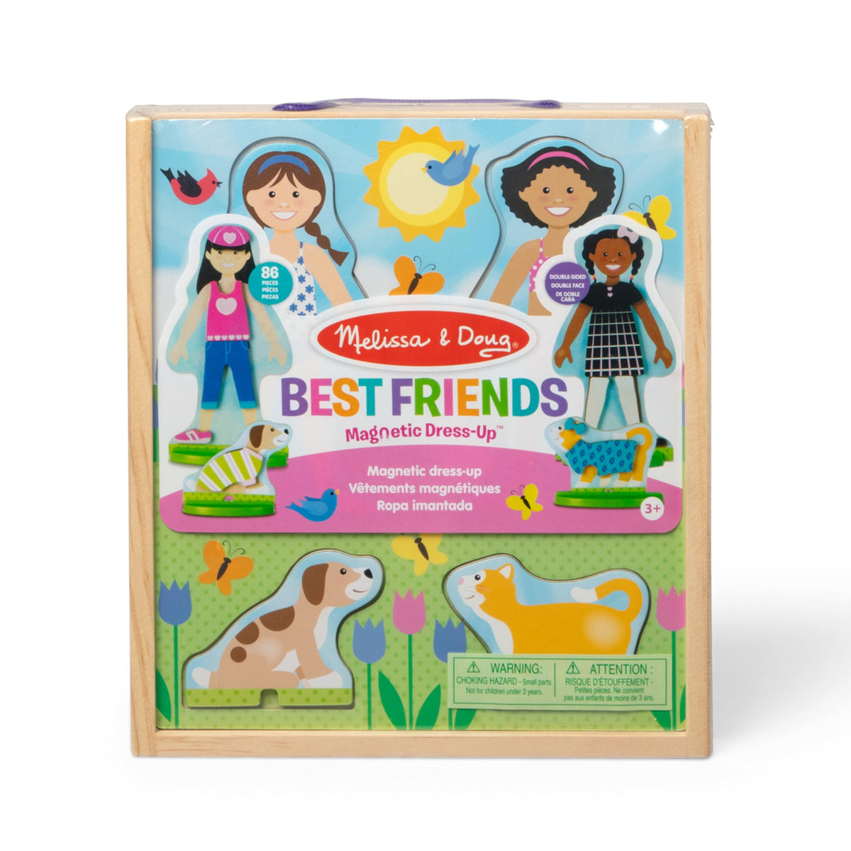 Melissa & Doug Best Friends storage tray with sliding lid keeps all pieces tidy.