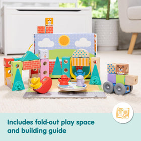 Melissa & Doug Blockables Town Snap and Play connectors enable quick snap-together building