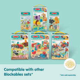 Melissa & Doug Blockables Town Snap and Play sturdy storage box keeps pieces organized