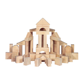 Melissa & Doug 60-piece building blocks in a storage tray for tidy play