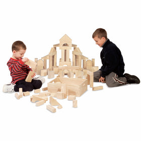 Blocks used as houses and roads in imaginative setup