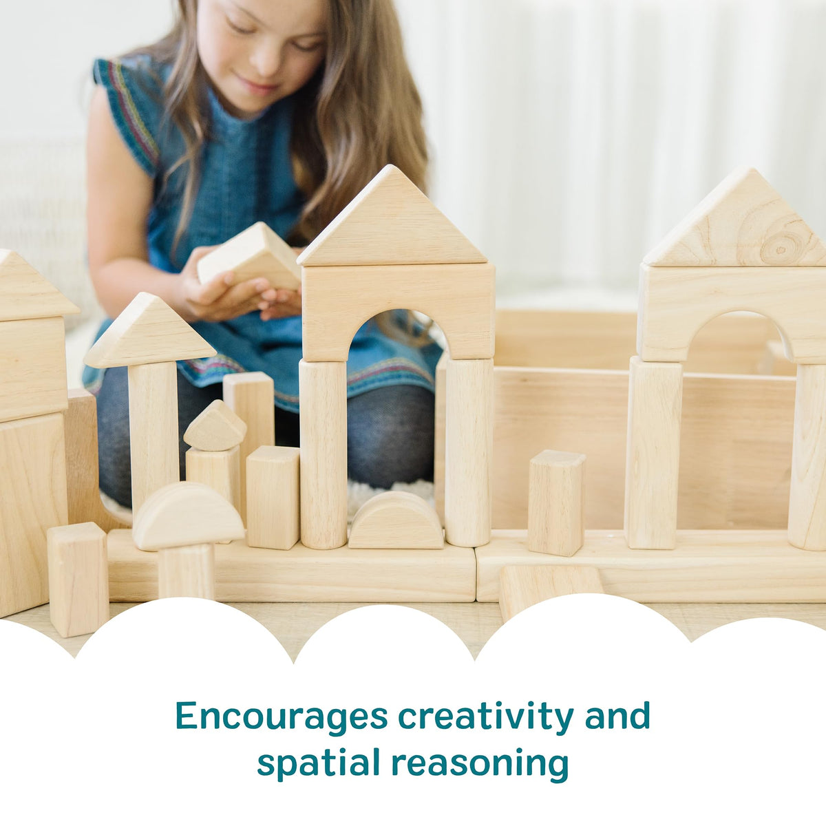 Blocks grouped by shapes to support sorting and early math