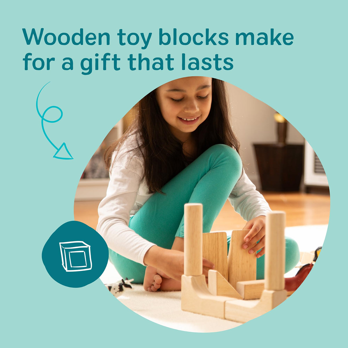 Assorted block shapes including cubes and rectangles for creativity