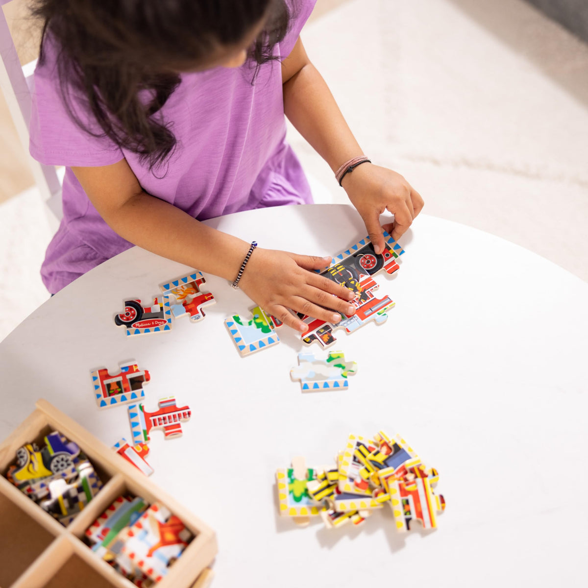 Melissa & Doug bright wooden pieces ready for screen-free play and fine-motor skills