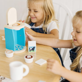 Melissa & Doug Brew and Serve hazelnut pod fuels café role-play.