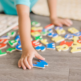 Melissa and Doug bright puzzle pieces encourage color recognition and tactile exploration