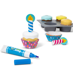 Melissa and Doug cupcake candles add pretend party flair to play desserts.