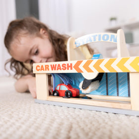 Car wash roller and drying strips from Melissa & Doug set for tactile play